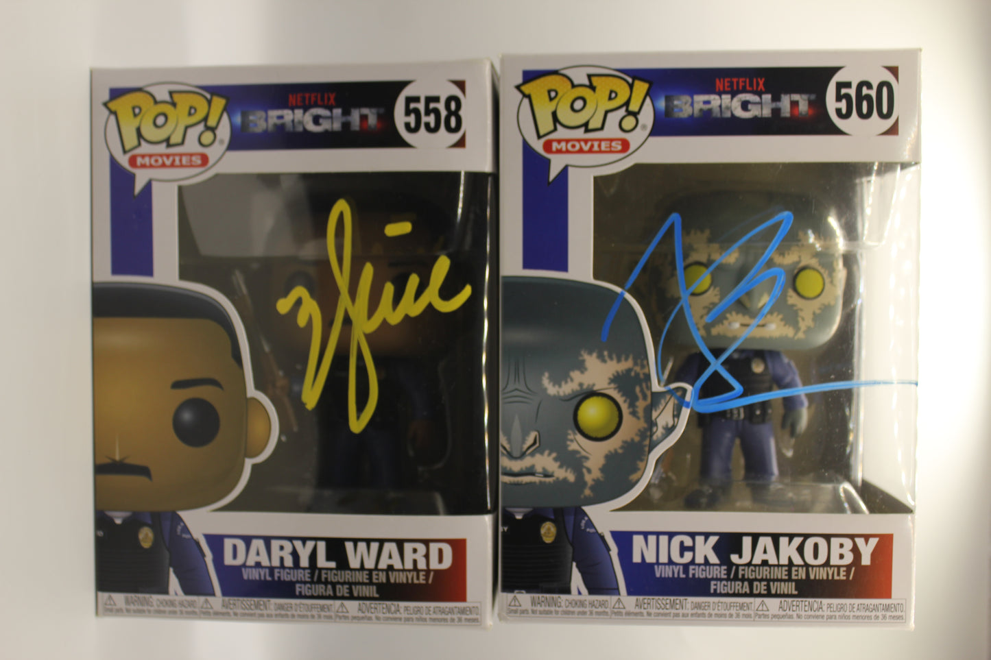 Netflix's Bright Daryl Ward & Nick Jakoby 2 PACK Funko Pop COA