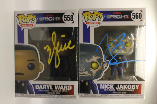Netflix's Bright Daryl Ward & Nick Jakoby 2 PACK Funko Pop COA