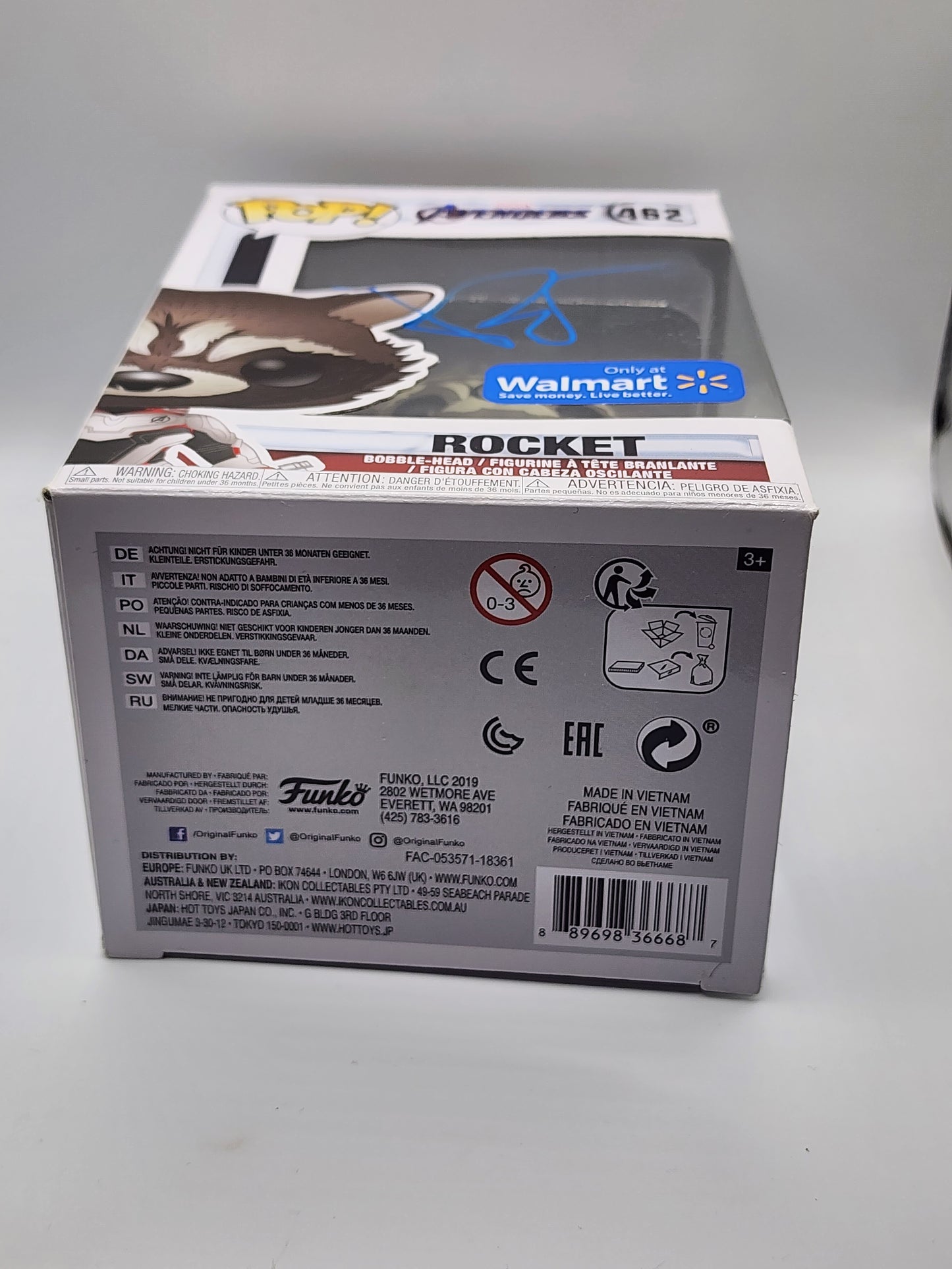 Marvel Avenger's ROCKET Signed Walmart Exclusive Funko