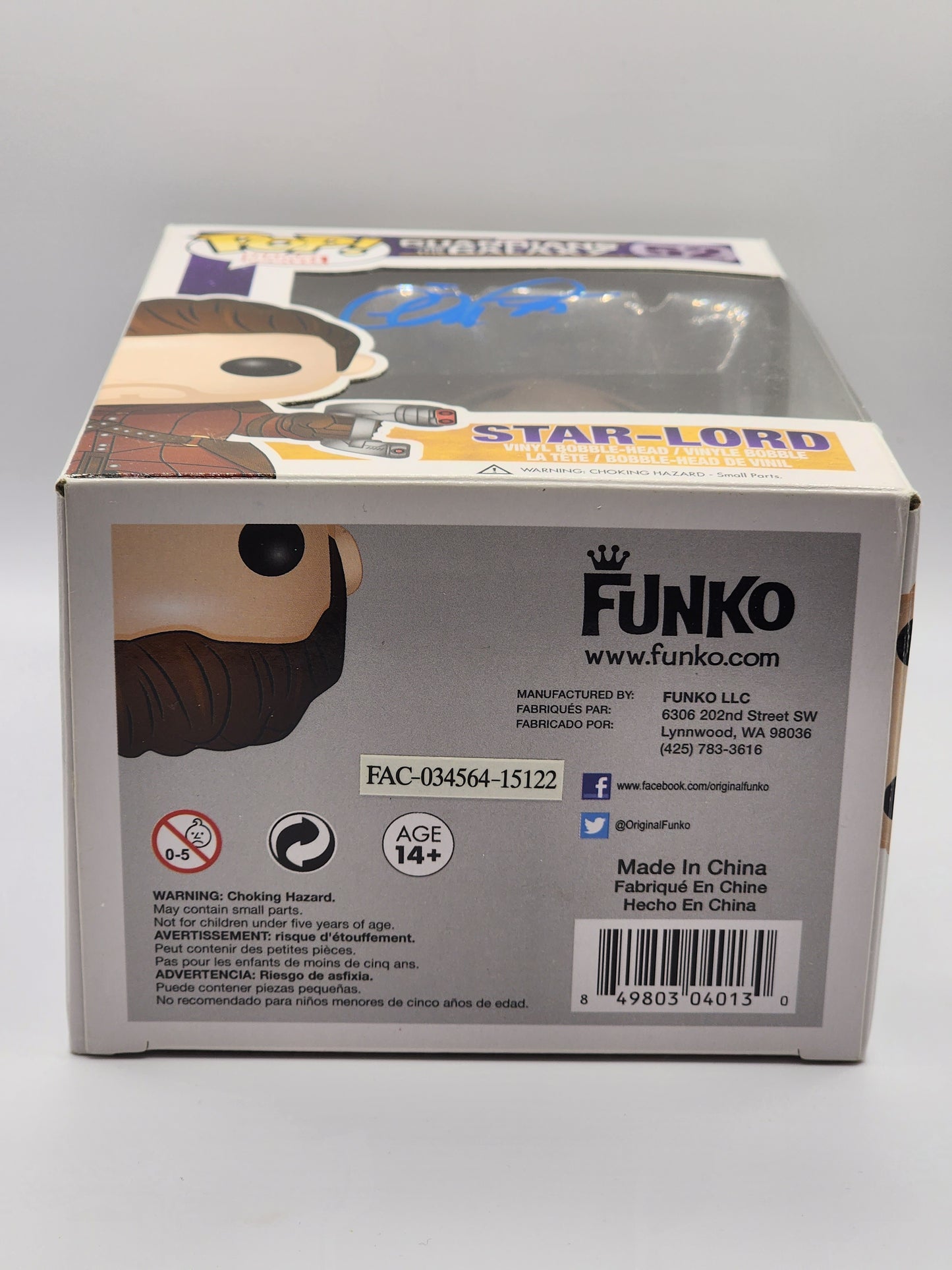 Guardians of the Galaxy Signed Star-Lord Signed Funko